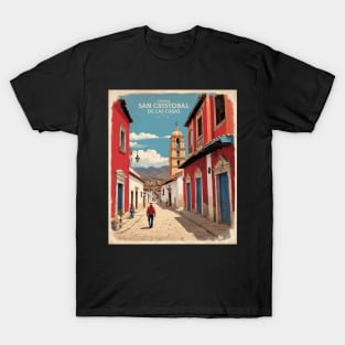 San Cristobal Mexico Vintage Poster Tourism T-Shirt